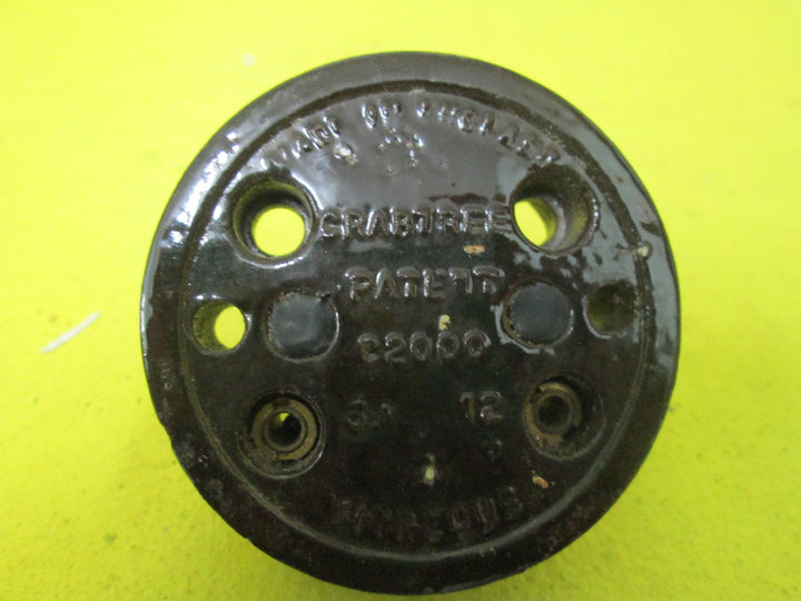 Porcelain & Brass Power Switch 58D x 30H