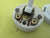White/Brown Bakelite & Porcelain Straight Sided Rocker Switch 50D x 30H