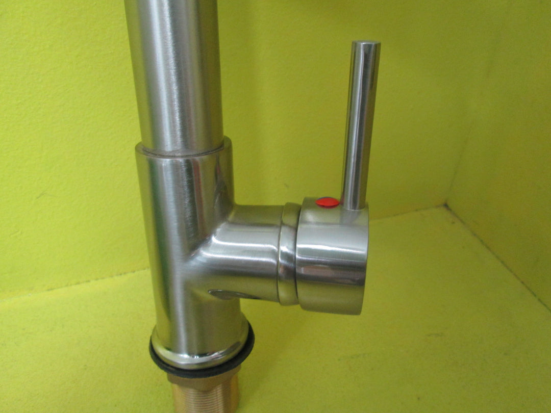 Kitchen Mixer High Rise Spray Brush Nickel & Chrome (Black Spray Head)