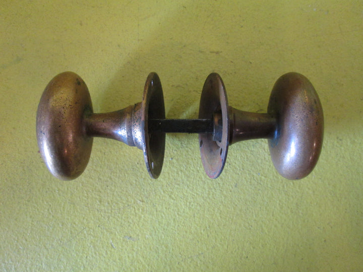 Vintage Solid Brass Oval Knob with Rose Plate 60-50W x 56H /55D