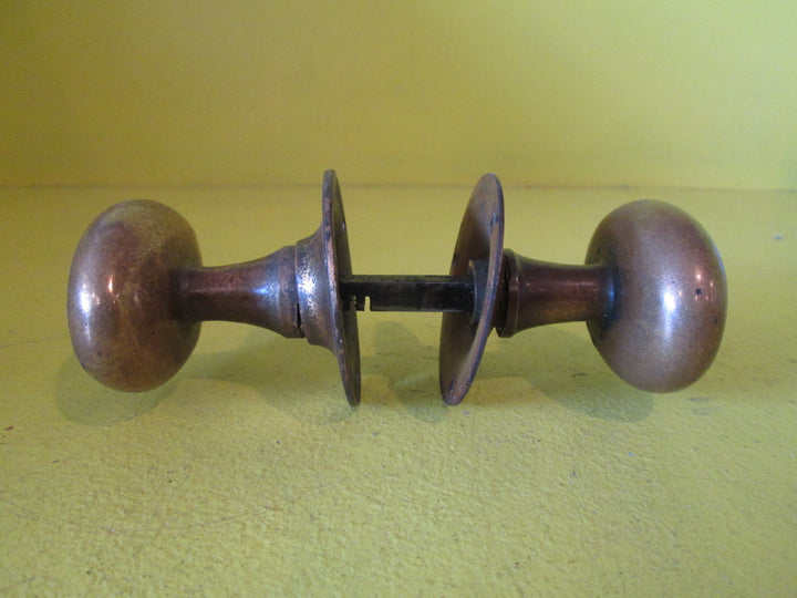 Vintage Solid Brass Oval Knob with Rose Plate 60-50W x 56H /55D
