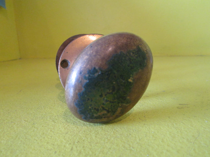 Vintage Solid Brass Oval Knob with Rose Plate 60-50W x 56H /55D