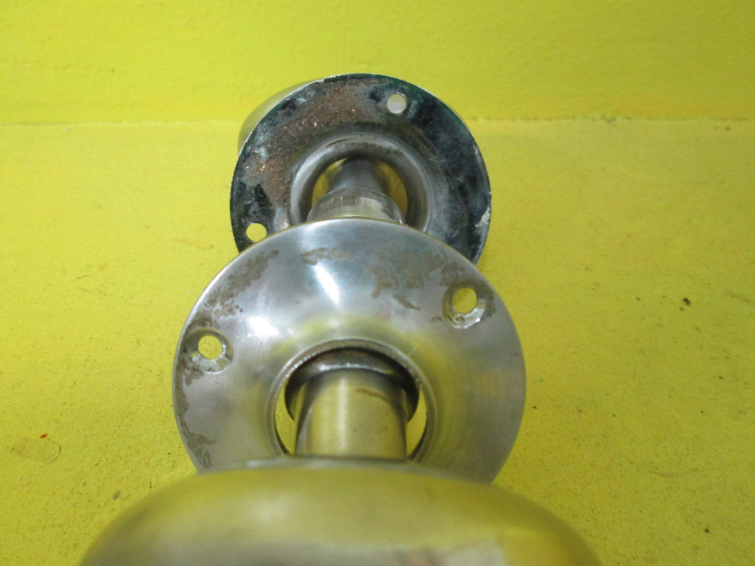 Vintage Chrome Oval Knob Handle with Circular Plate Knob 65L x 40W/Plate 60D