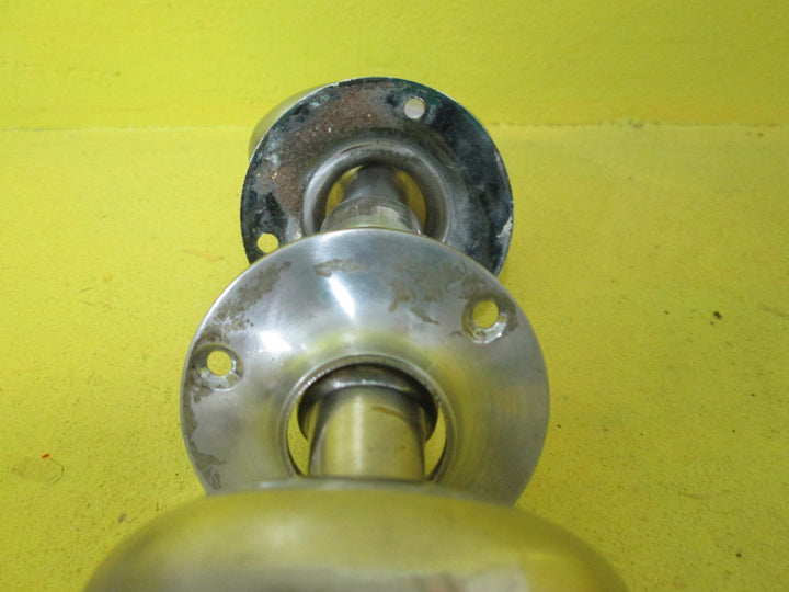 Vintage Chrome Oval Knob Handle with Circular Plate Knob 65L x 40W/Plate 60D