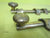 Brass French Door Slide Bolts with Securing Clasps 200L x 20-40W/Knob 30D x 30H