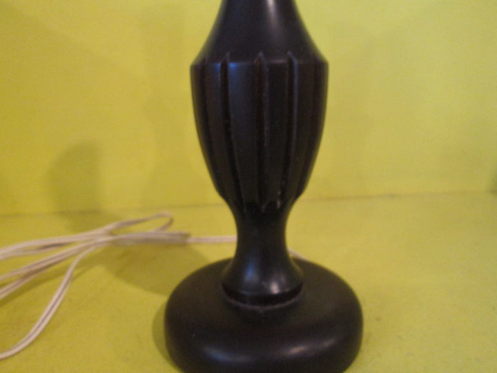 Dark Stain Vase Lamp Stand 110D x 220H