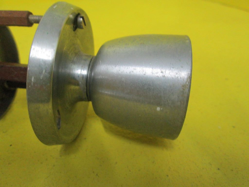 Brush Steel Thumb Turn and Key Entry Door Knob 48D x 55H