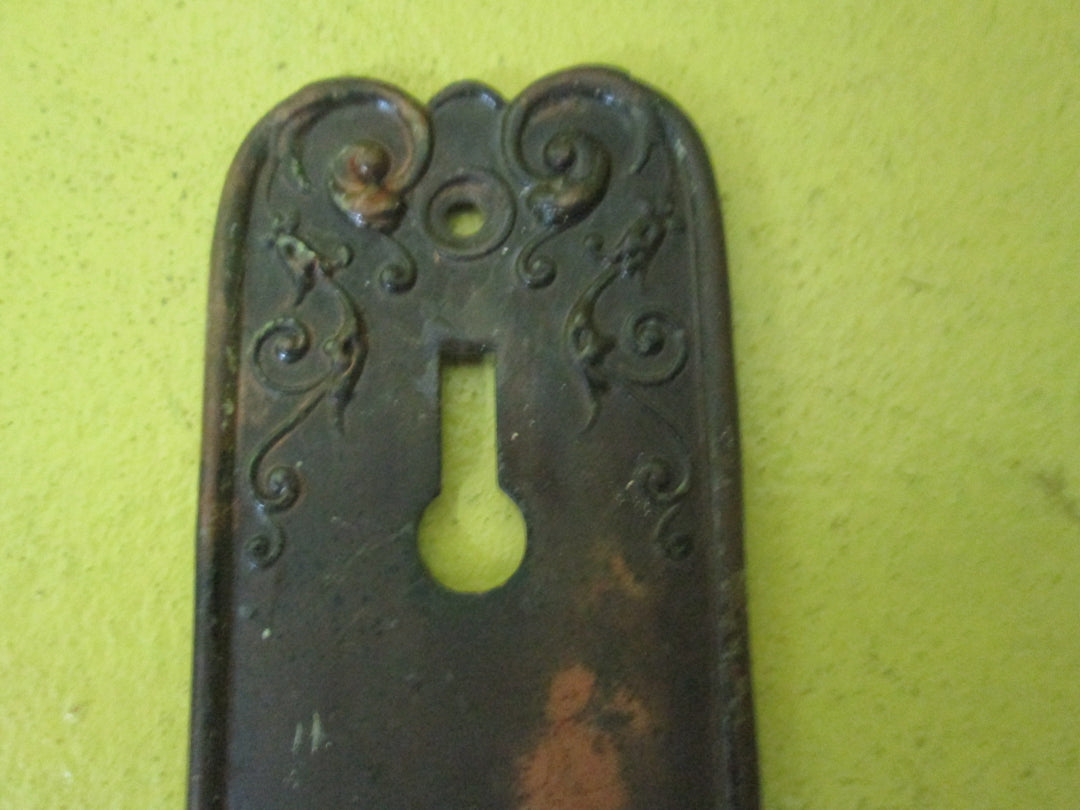 Ornate 1800,s Copper Coated  Door Cover Plates 150L x 40W