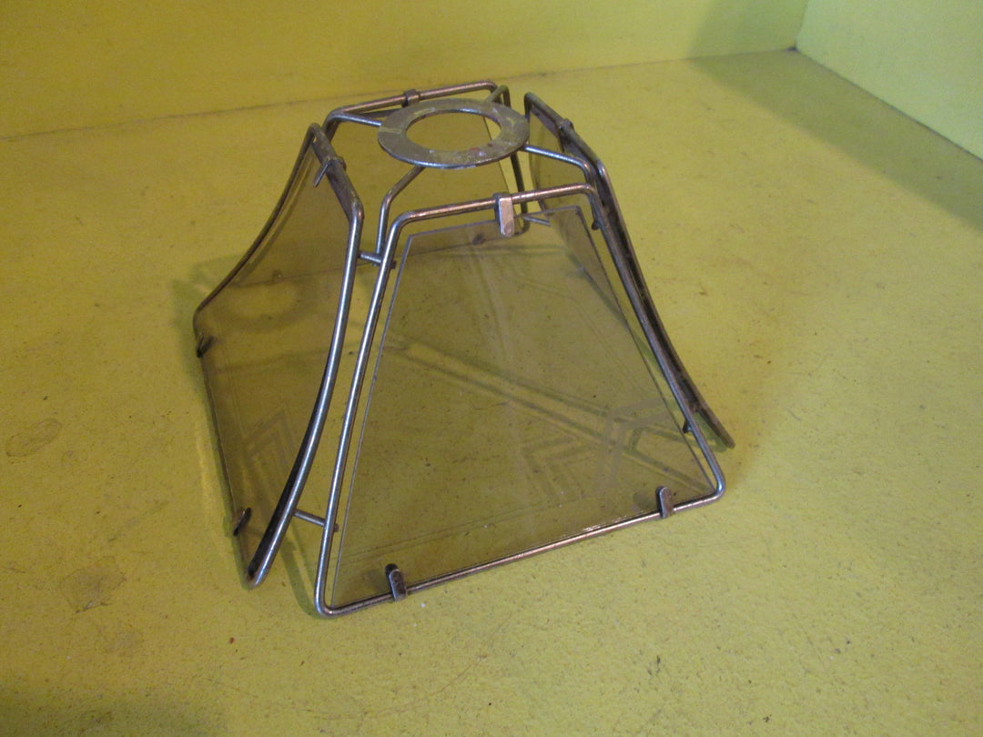 Retro Detailed Tinted Glass Lamp Shade 110H x 80SQ/180 SQ
