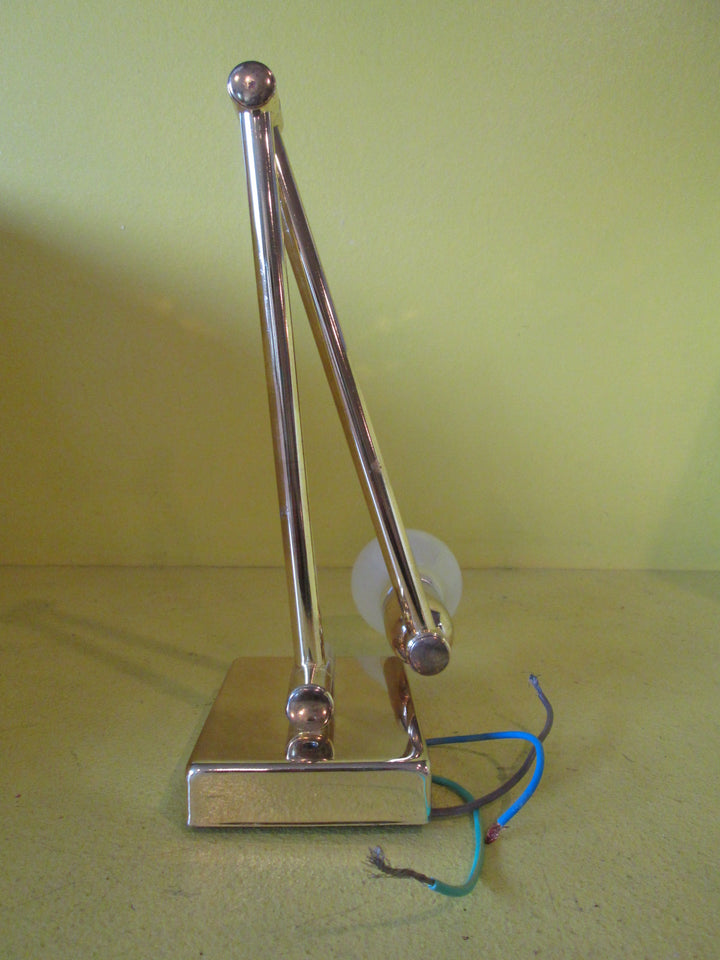 Wall Light Shade - Brass Extendable arm with Cream Fabric Shade 480L x 180H x Base 250D  - 12L