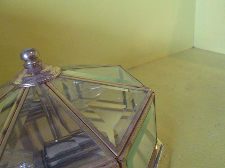 Octagonal Beveled Glass Ceiling/Wall Light (225Dx160H)