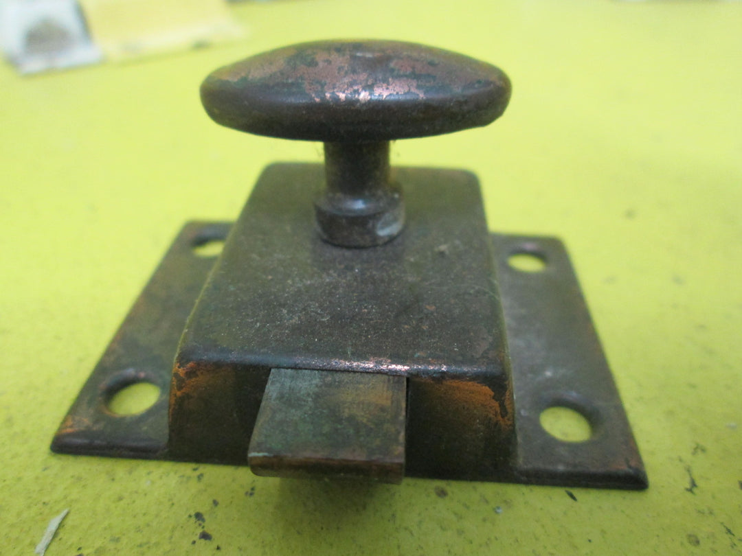 Antique Copper 1950;s Cabinet Latch & Keep 60W x 55L x 40H