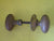 Solid Brass Oval Knob with one Rose/Square Plate 65-45W x 60H