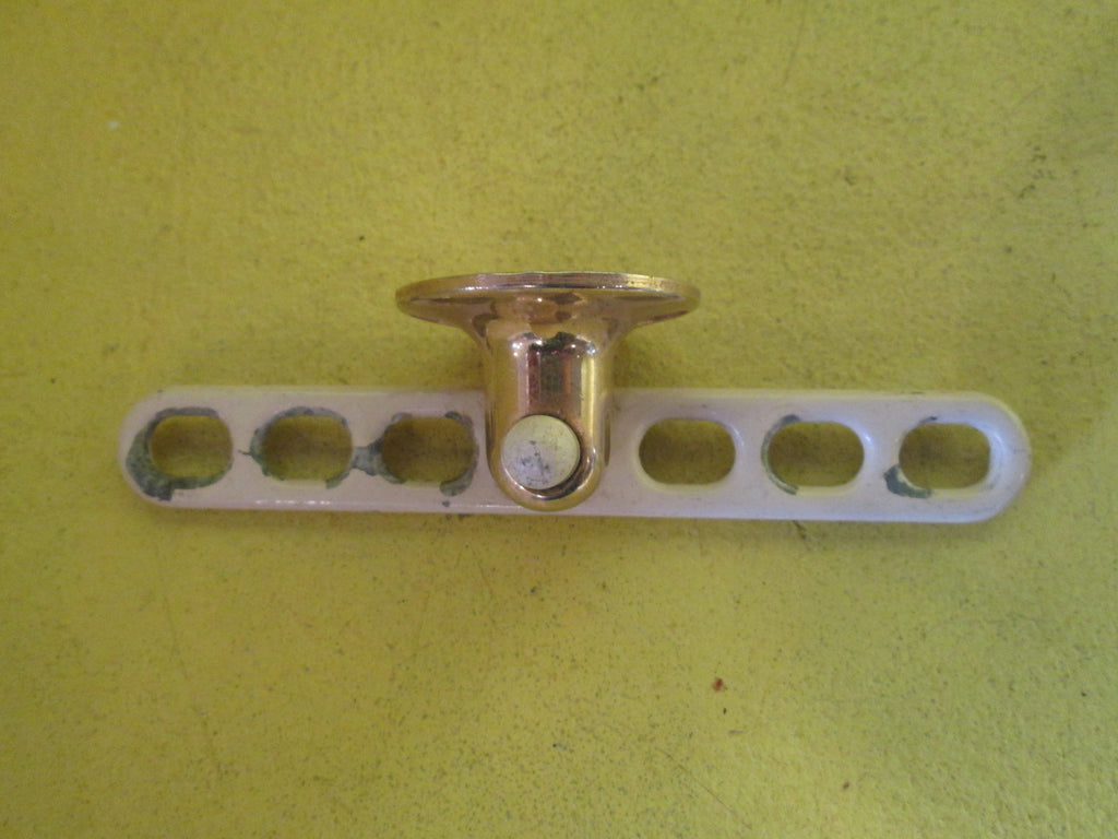 Toothbrush Holder Almond Ivory & Brass 140L x 30D x 40H/150L x 25D x 25H