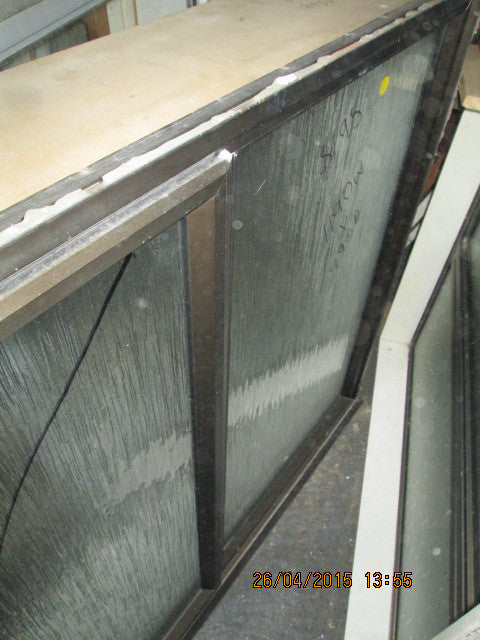 Brown Aluminium Bathroom 2-Lite Bottom Opening(995H x 1190W)