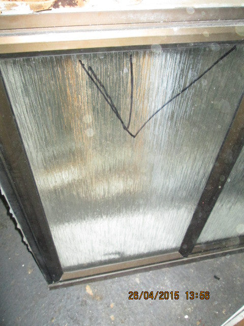 Brown Aluminium Bathroom 2-Lite Bottom Opening(995H x 1190W)