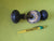 Vintage Wooden & Brass Bullseye Knob with Brass Rose