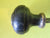 Vintage Wooden & Brass Bullseye Knob with Brass Rose