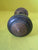 Vintage Wooden & Brass Bullseye Knob with Brass Rose