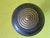 Vintage Wooden & Brass Bullseye Knob with Brass Rose