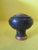 Vintage Wooden & Brass Bullseye Knob with Brass Rose