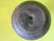 Vintage Wooden & Brass Bullseye Knob with Brass Rose