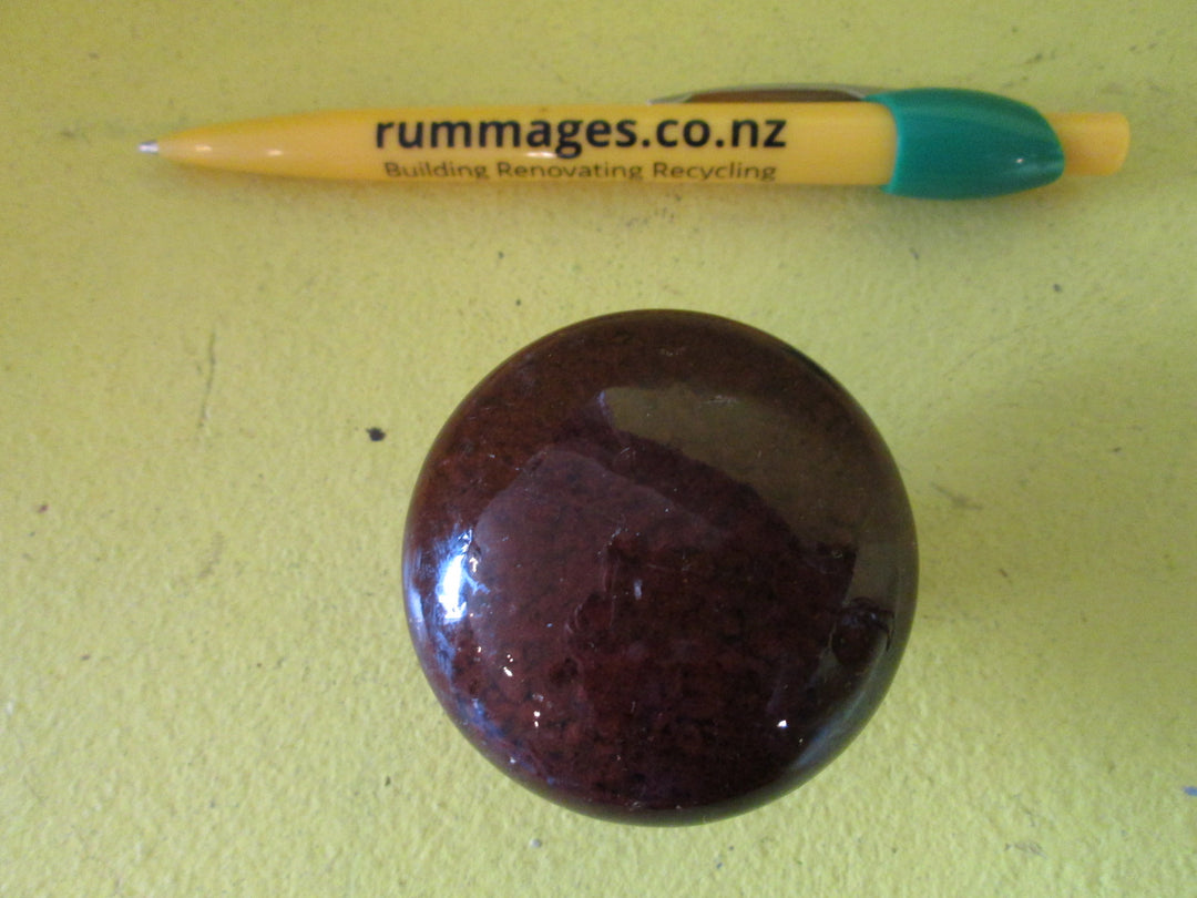 Antique Brown Marble Porcelain Door Knob 50Dai x 40H