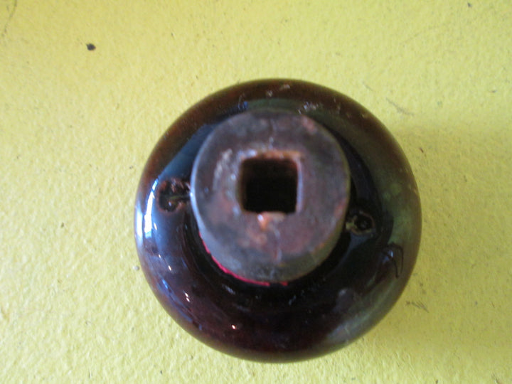 Antique Brown Marble Porcelain Door Knob 50Dai x 40H