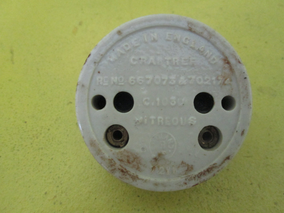 Brown Bakelite Dome Toddle Switch with Porcelain Base 58D x 33H