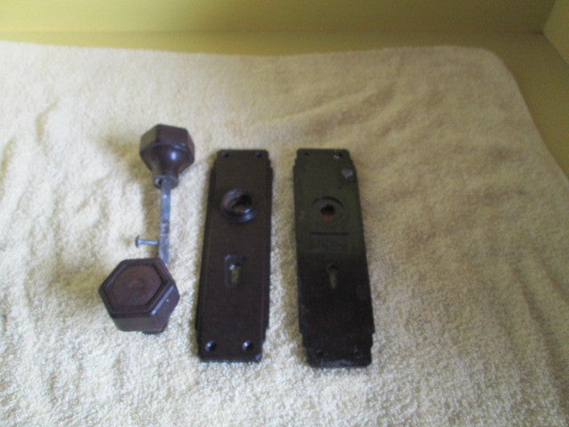 Art Deco Hexagonal Knob with Door Plate(Plate 210L x 55W/Knob 55D x 50H