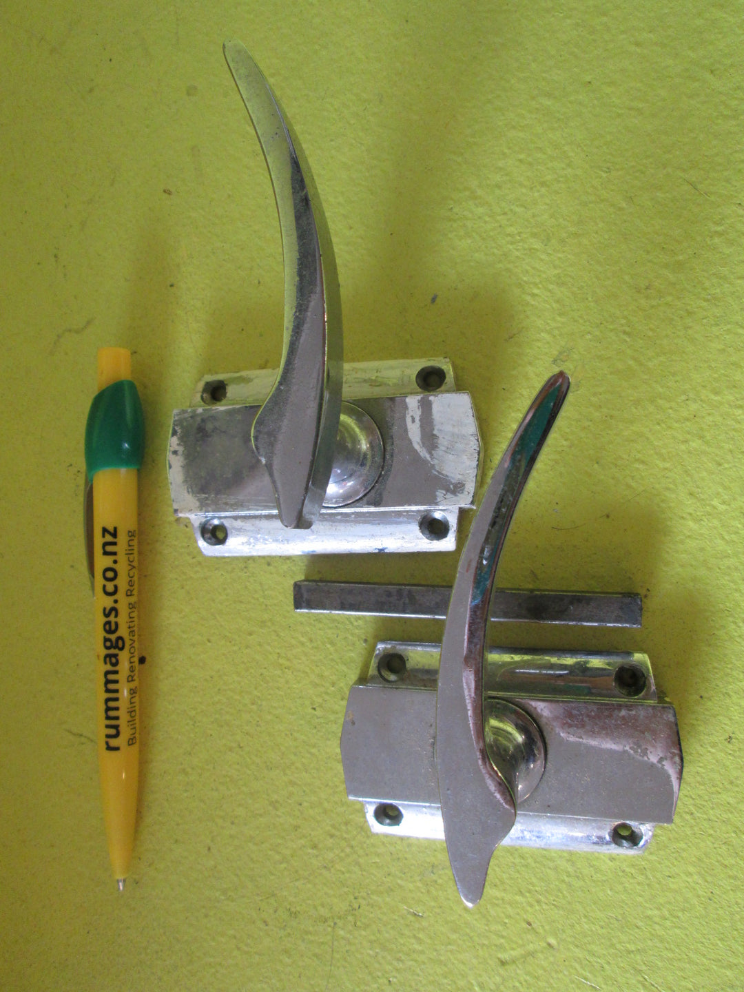 Art Deco Stepped Latch Handle with Curve Lever 79L x 48W/Lever 50H x 100L