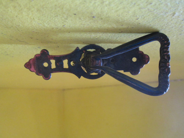 Antique Ornate Hallway Copper Turn Latch Handle 80L x 25W x 40d