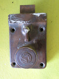 Antique Copper Night Latch with Three Legs on Knob & Thumb Turn Latch 95L x 65W x 25D