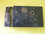 Vintage H & T Vaughan & Willenhall Heavy Rim Lock with Keep 115L x 110W x 23D