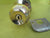 Brass Effect Yale knob  & Brushed Chrome Push Button Handle 180L x 55D x 70D