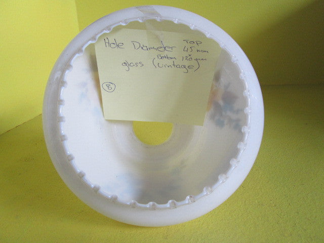Vintage White Glass with Yellow Rose Shade