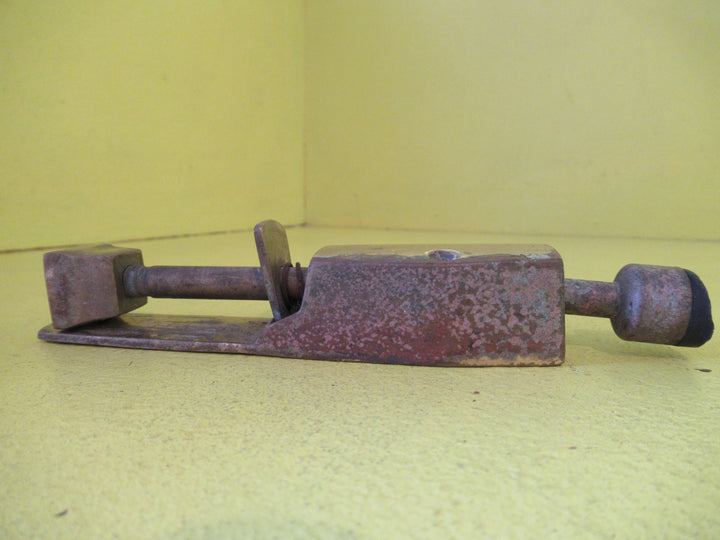 Vintage Brass Spring Loaded Door Stop  150L x 33W x33D