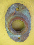 Brass Oval Door Plate  75L x 50W / Hole 20 Dia