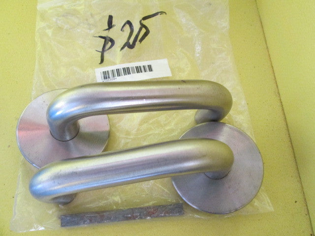 Brush Stainless Steel Lever Handles 55Dia/Lever 110L x 55H