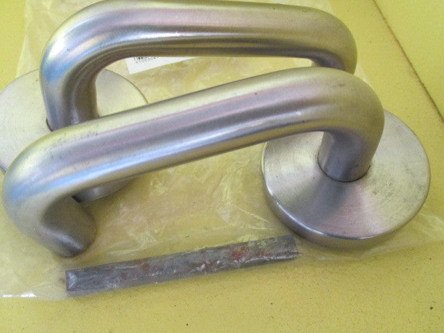 Brush Stainless Steel Lever Handles 55Dia/Lever 110L x 55H