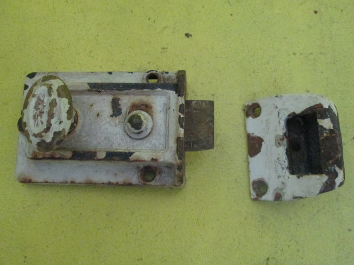Cast Steel & Brass Vintage Night Latch/no Keep 95L-125L x 65W x 25D