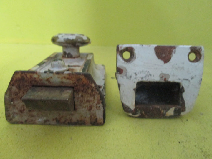Cast Steel & Brass Vintage Night Latch/no Keep 95L-125L x 65W x 25D