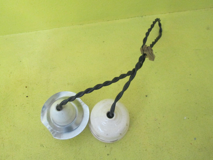 Porcelain Ceiling Fitting with Bakelite Lamp Holder 65D x 55H/38D x 65H