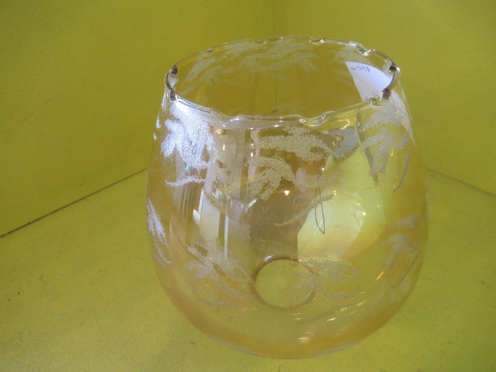 Vintage Iridescent Amber Fire King Light Shade  80H x 80W