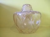 Modern Retro Amber Iridescent Patterned Glass shade with frilled bottom edging  80H x 80W