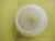 Vintage White Round Glass Shade with Frosted Bands & Frilled Edging  150H x 150W