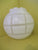 Vintage White Round Glass Shade with Frosted Bands & Frilled Edging  150H x 150W