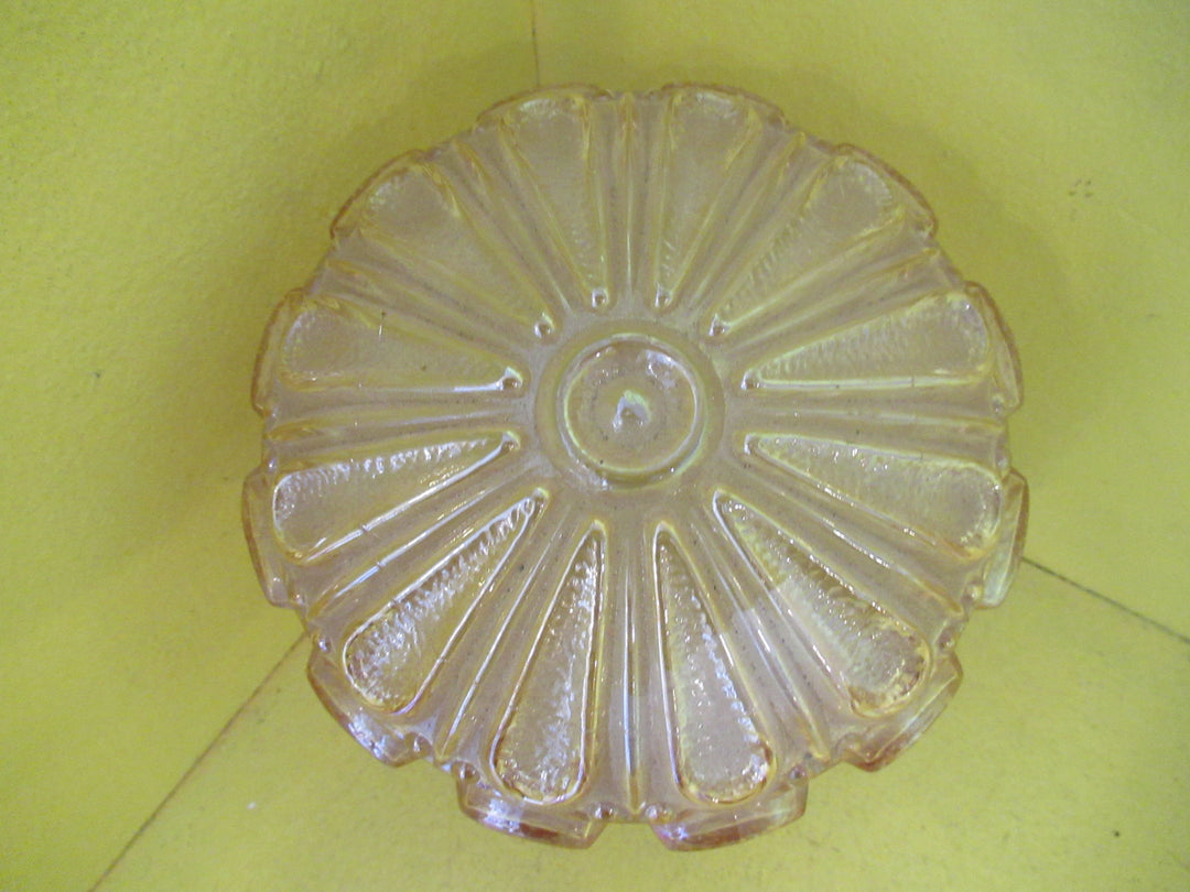 Art Deco Amber Iridescent Solid Enclosed Light Shade  130H x 135W