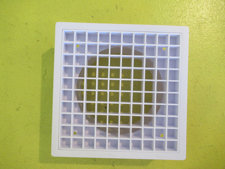 White Small Square Bathroom Vent Cover  140L x 140H x 50D
