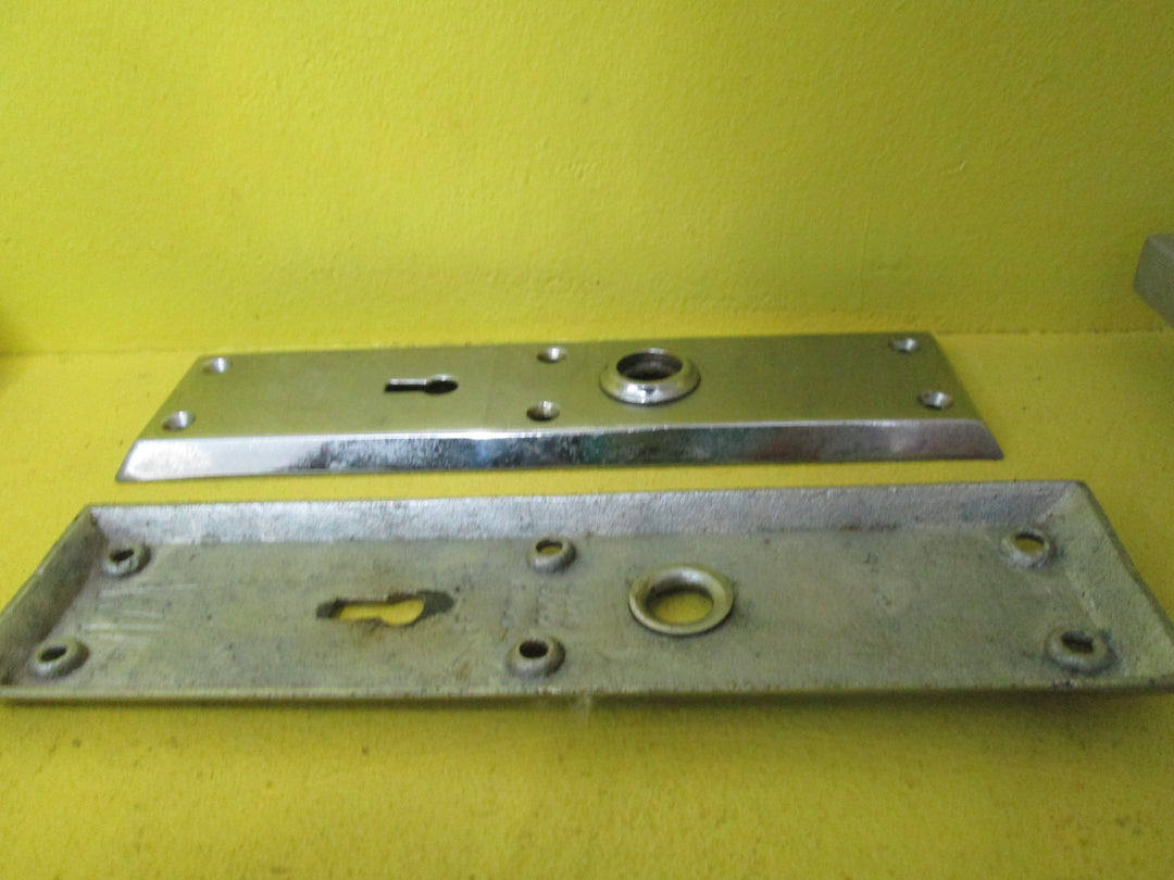 Chrome Rectangle Bevelled Edged Door Plates 215L x 55W x 8D